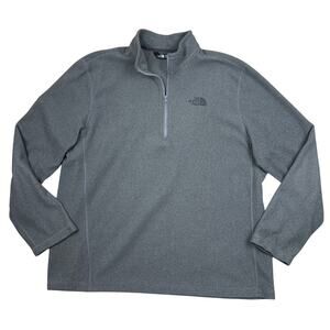 The North Face Gray Quarter Zip Fleece Pullover Gorpcore Hiking Outdoors XL